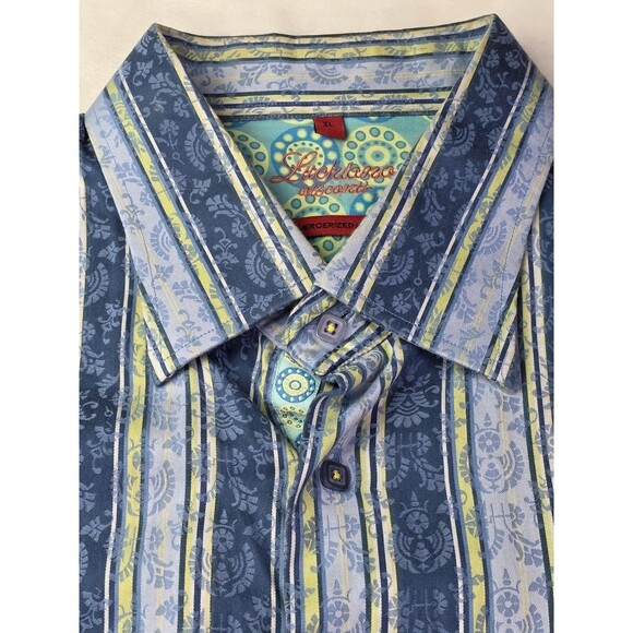 Visconti Men's XL Blue Stripe Long Sleeve‎ Button Down Shirt - Picture 2 of 9